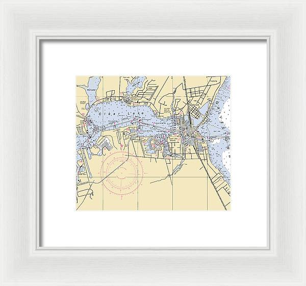 Clear Lake-texas Nautical Chart - Framed Print