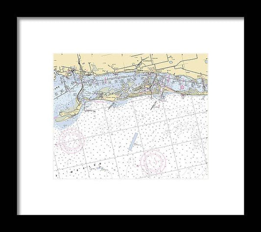 Clearwater -florida Nautical Chart _v6 - Framed Print