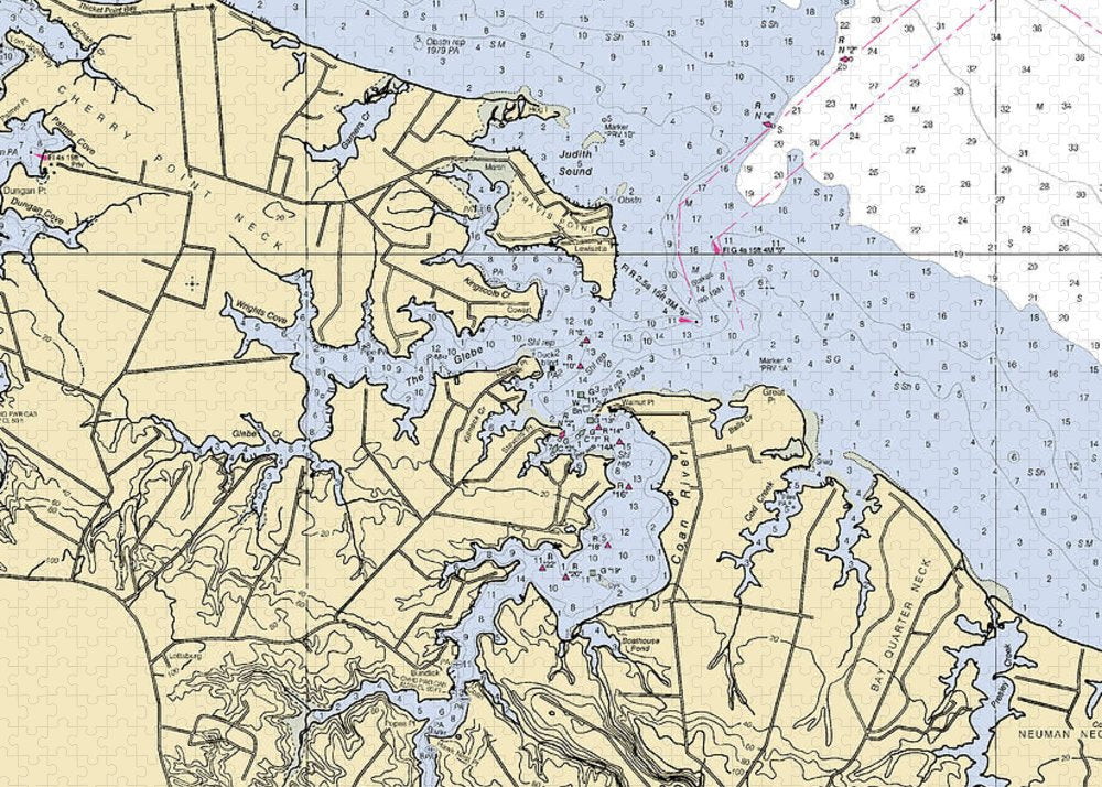 Coan River-virginia Nautical Chart - Puzzle