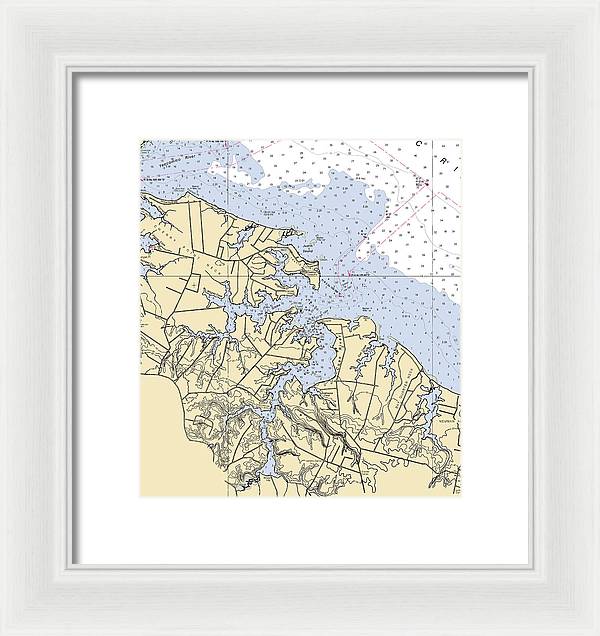 Coan River-virginia Nautical Chart - Framed Print