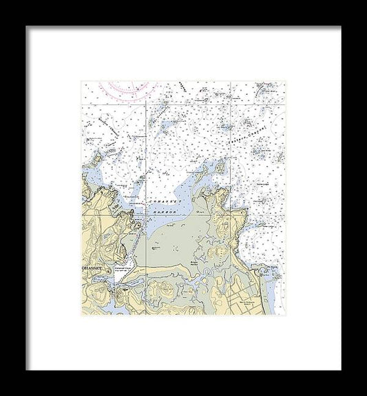 Cohasset Harbor-massachusetts Nautical Chart - Framed Print