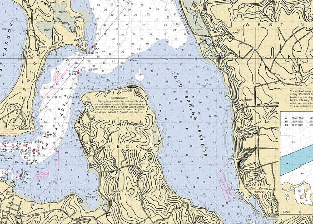 Cold Spring Harbor-new York Nautical Chart - Puzzle