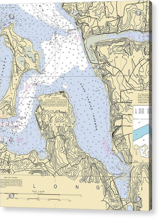 Cold Spring Harbor-new York Nautical Chart - Acrylic Print