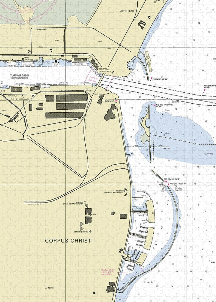 Corpus Christi Harbor Texas Nautical Chart - Puzzle