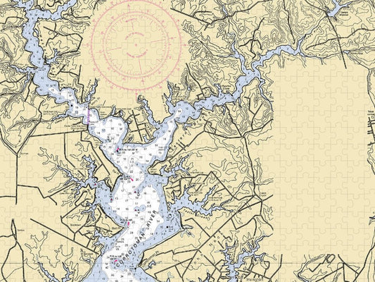 Corrotoman River Virginia Nautical Chart Puzzle