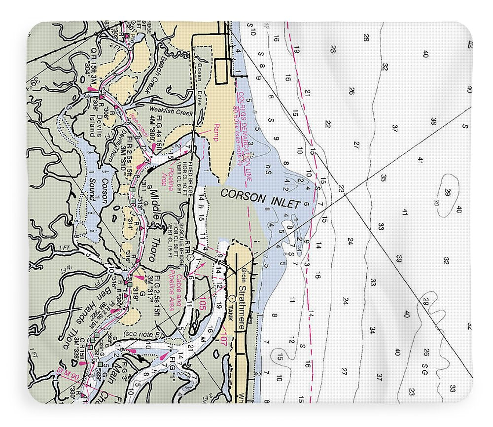 Corson Inlet -new Jersey Nautical Chart _v2 - Blanket