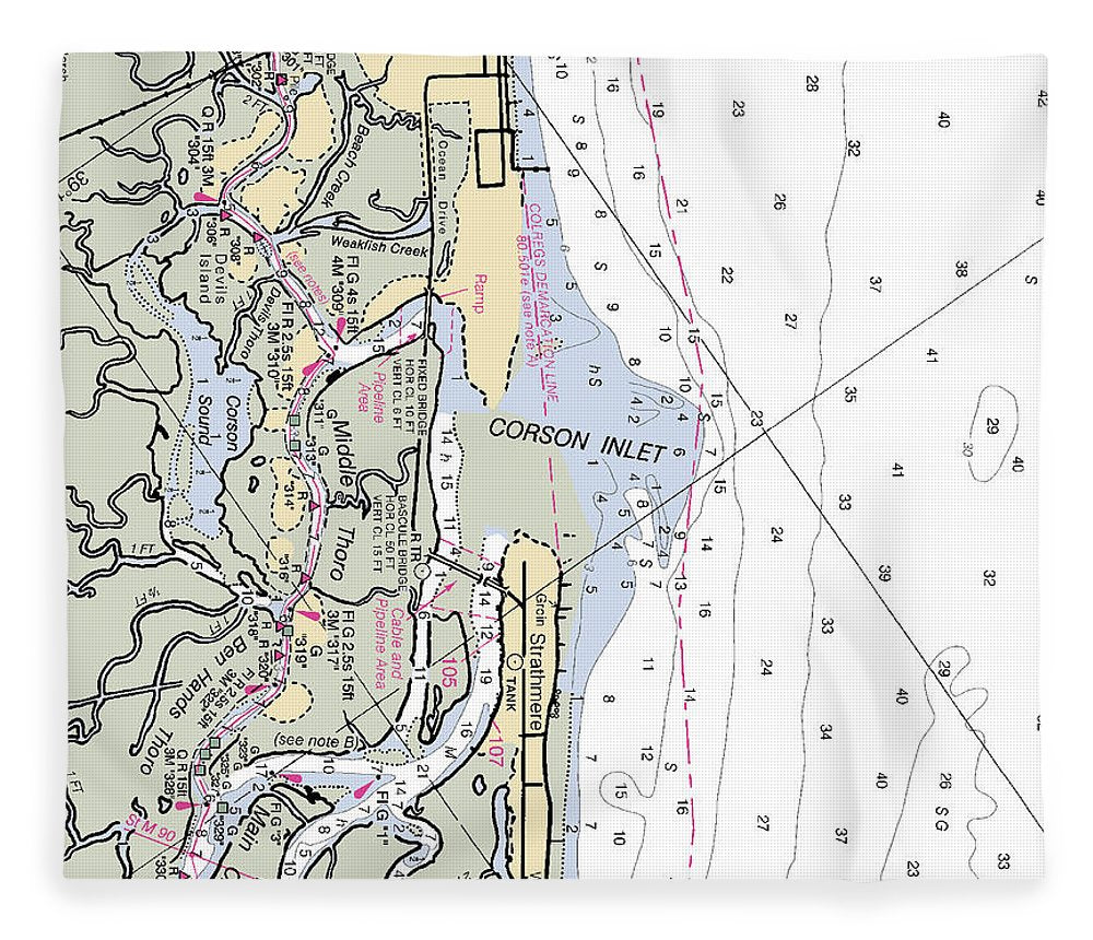 Corson Inlet  New Jersey Nautical Chart _V2 Blanket