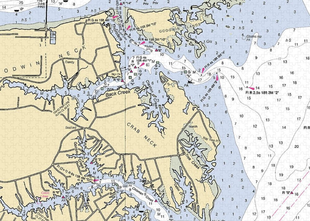 Crab Neck-virginia Nautical Chart - Puzzle