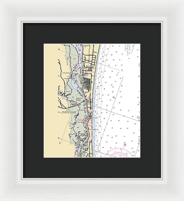 Crescent-beach -florida Nautical Chart _v6 - Framed Print