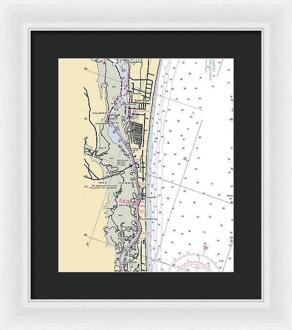 Crescent-beach -florida Nautical Chart _v6 - Framed Print