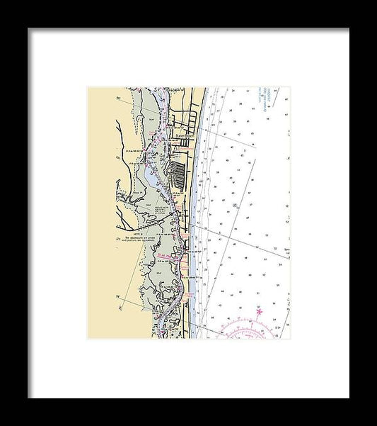 A beuatiful Framed Print of the Crescent-Beach -Florida Nautical Chart _V6 by SeaKoast