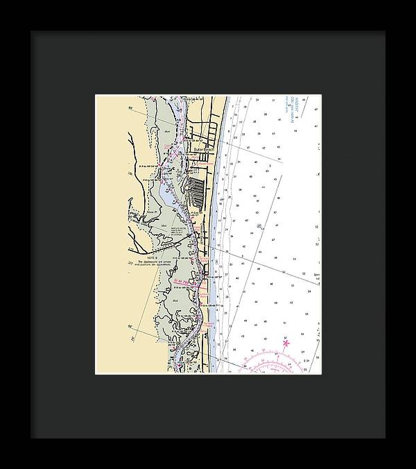 Crescent-beach -florida Nautical Chart _v6 - Framed Print