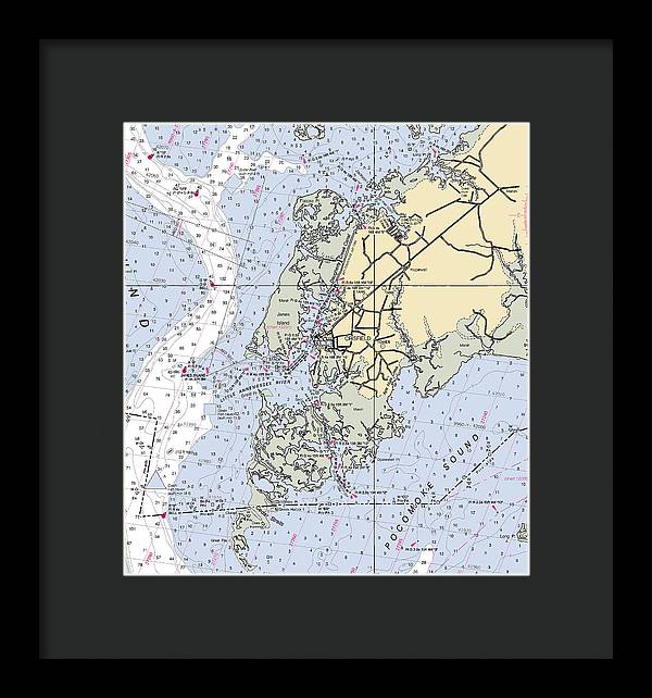 Crisfield Point-maryland Nautical Chart - Framed Print