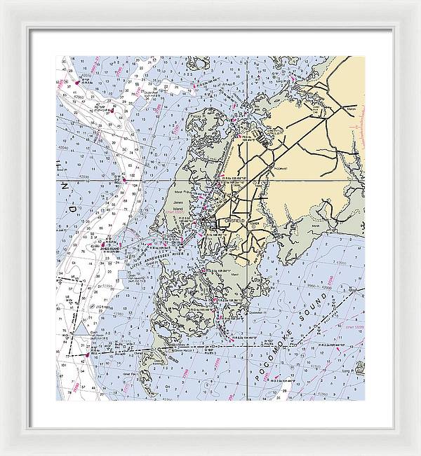 Crisfield Point-maryland Nautical Chart - Framed Print