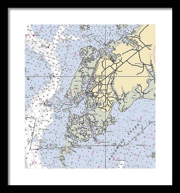 Crisfield Point-maryland Nautical Chart - Framed Print