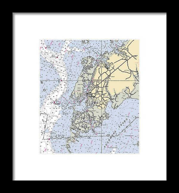 Crisfield Point-maryland Nautical Chart - Framed Print