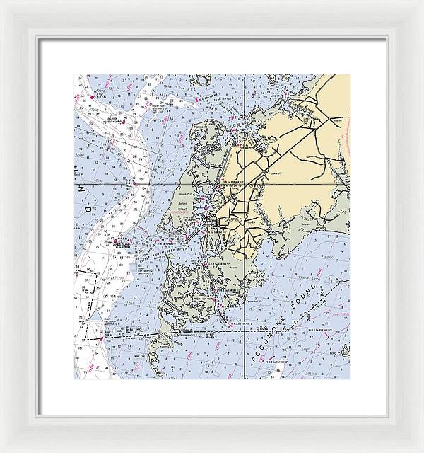 Crisfield Point-maryland Nautical Chart - Framed Print