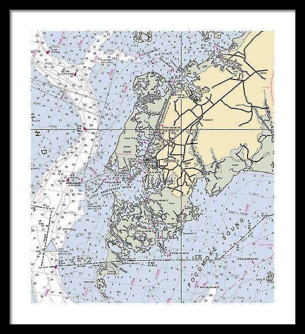 Crisfield Point-maryland Nautical Chart - Framed Print