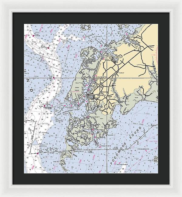 Crisfield Point-maryland Nautical Chart - Framed Print