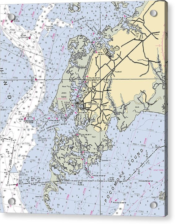 Crisfield Point-maryland Nautical Chart - Acrylic Print