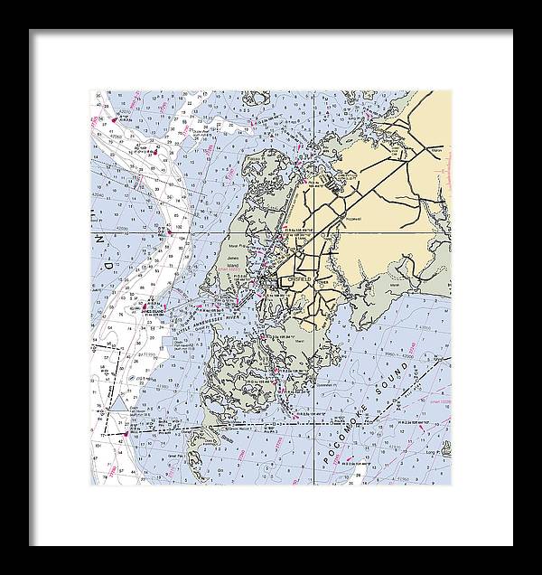 Crisfield Point-maryland Nautical Chart - Framed Print