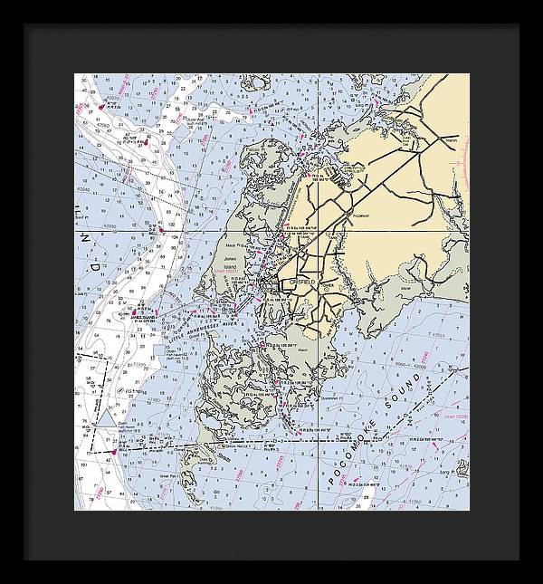 Crisfield Point-maryland Nautical Chart - Framed Print