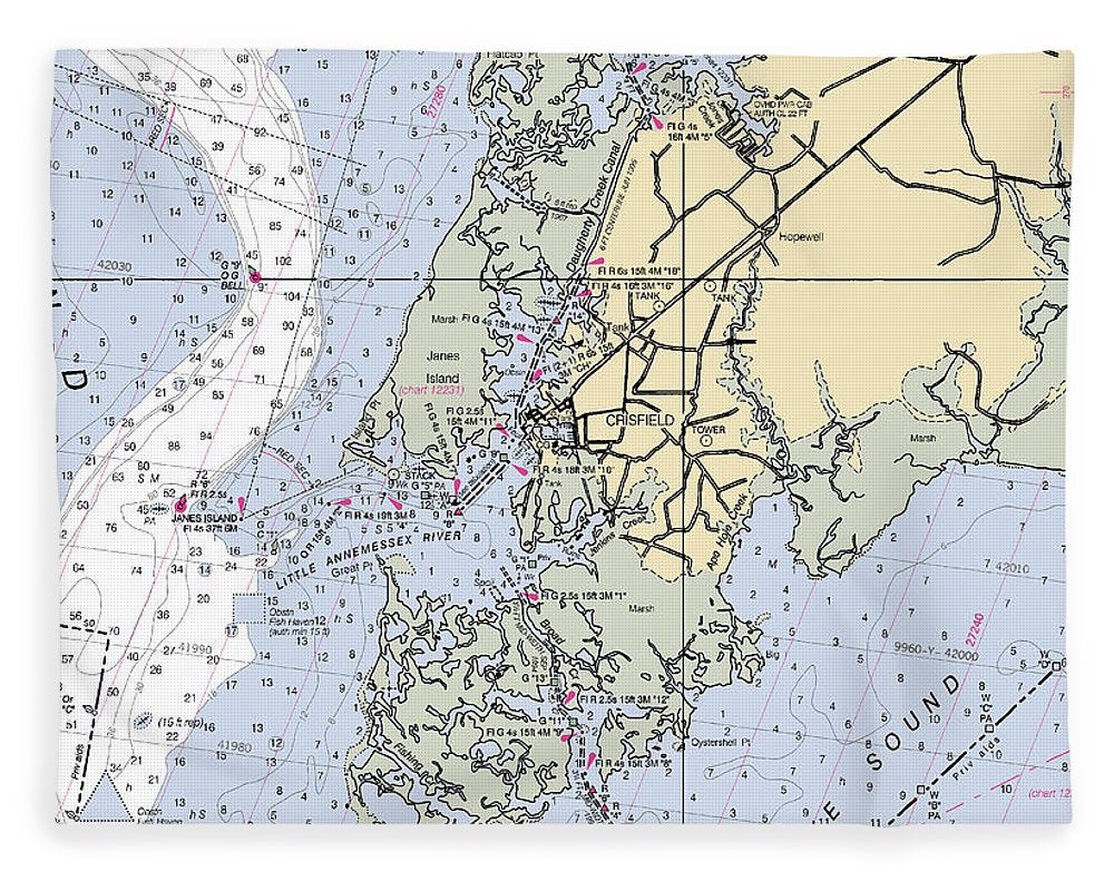 Crisfield Point-maryland Nautical Chart - Blanket