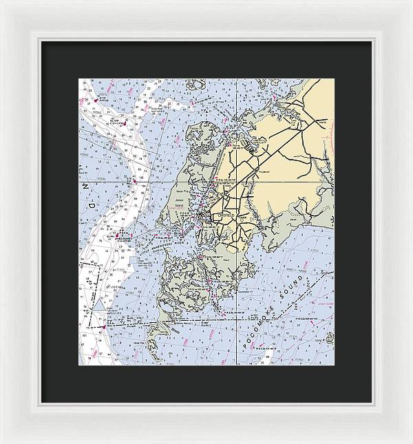 Crisfield Point-maryland Nautical Chart - Framed Print