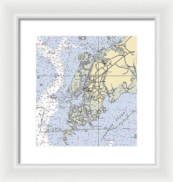 Crisfield Point-maryland Nautical Chart - Framed Print