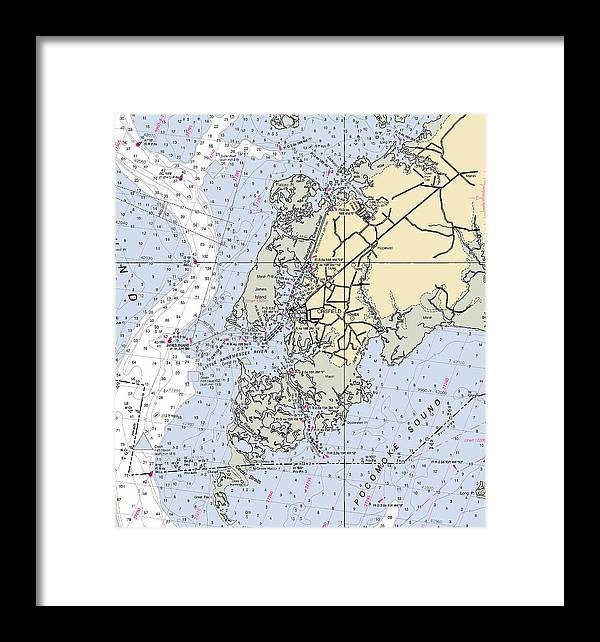 Crisfield Point-maryland Nautical Chart - Framed Print