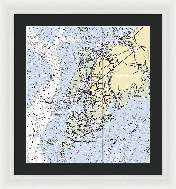 Crisfield Point-maryland Nautical Chart - Framed Print