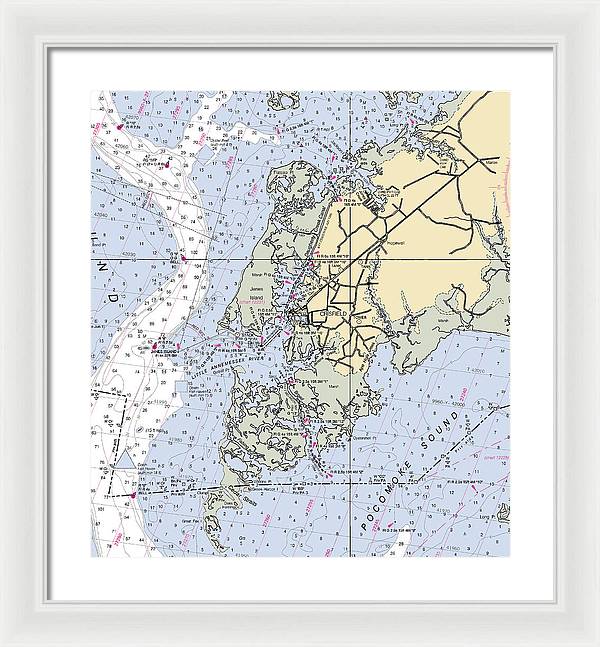 Crisfield Point-maryland Nautical Chart - Framed Print