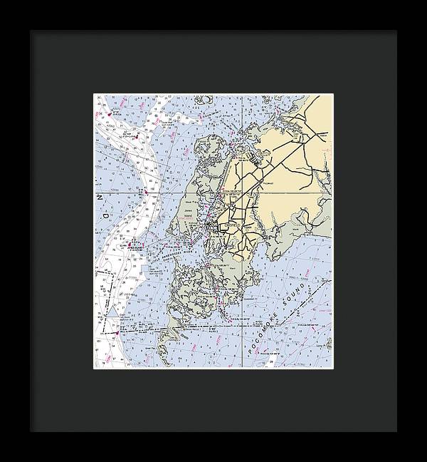 Crisfield Point-maryland Nautical Chart - Framed Print