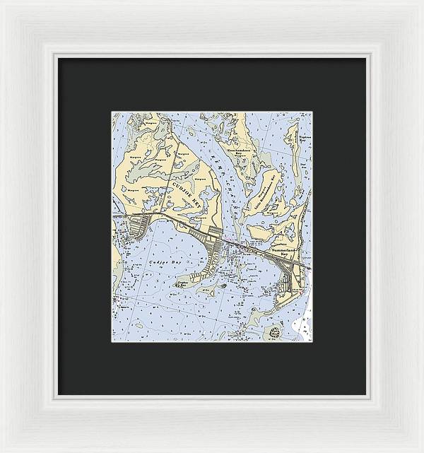 Cudjoe Summerland Keys-florida Nautical Chart - Framed Print