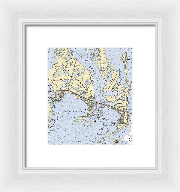 Cudjoe Summerland Keys-florida Nautical Chart - Framed Print