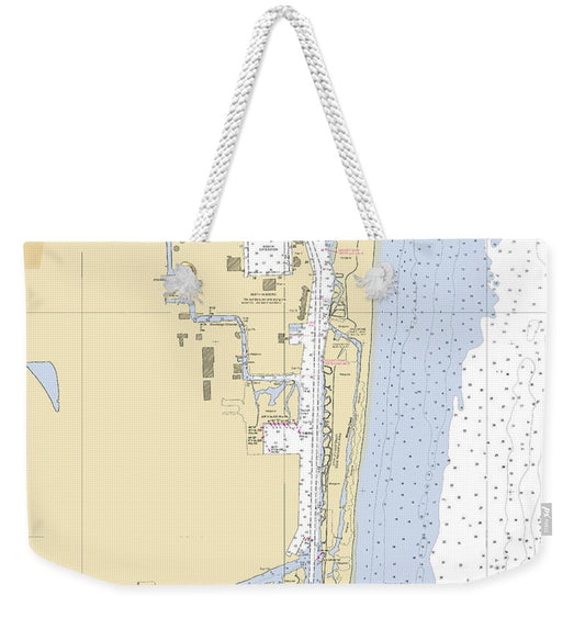 Dania-beach -florida Nautical Chart _v6 - Weekender Tote Bag