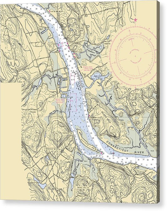 Deep River-Connecticut Nautical Chart  Acrylic Print