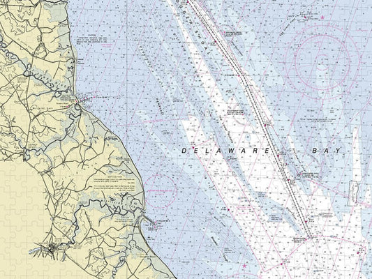 Delaware Bay Delaware Nautical Chart Puzzle