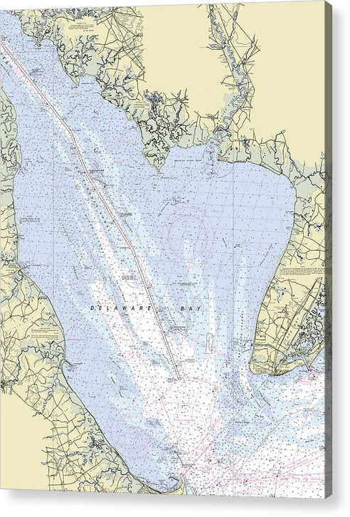 Delaware Bay New Jersey Nautical Chart  Acrylic Print