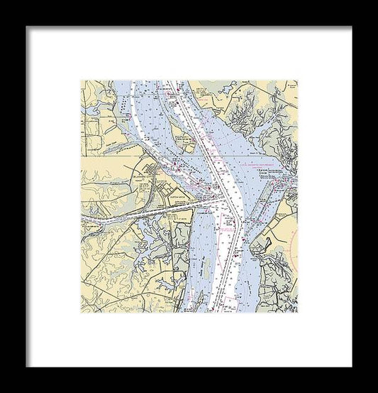 A beuatiful Framed Print of the Delaware City-Delaware Nautical Chart by SeaKoast