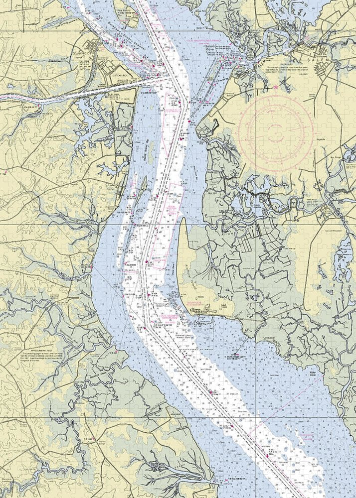 Delaware River and Canal Delaware Nautical Chart - Puzzle