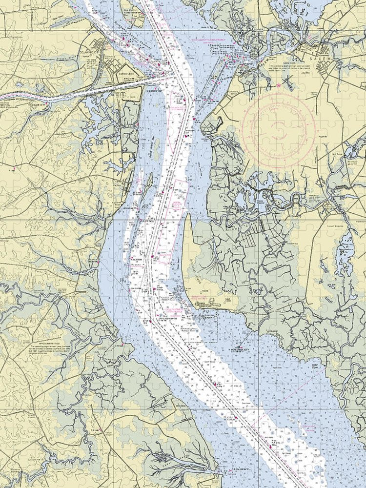 Delaware River And Canal Delaware Nautical Chart Puzzle