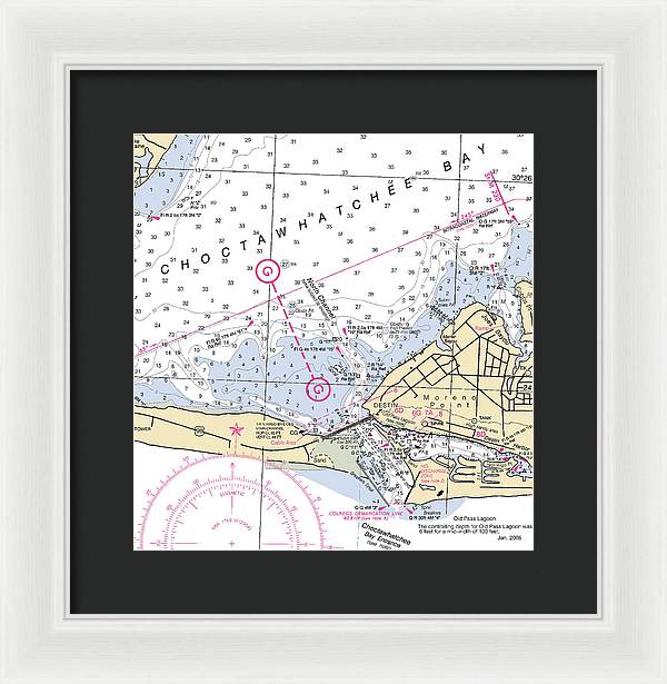 Destin-florida Nautical Chart - Framed Print