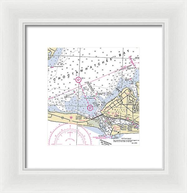 Destin-florida Nautical Chart - Framed Print