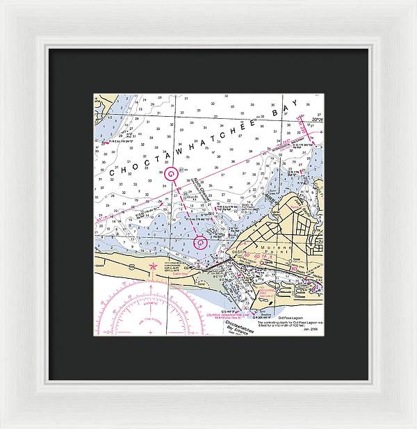 Destin-florida Nautical Chart - Framed Print