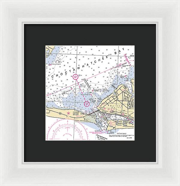 Destin-florida Nautical Chart - Framed Print