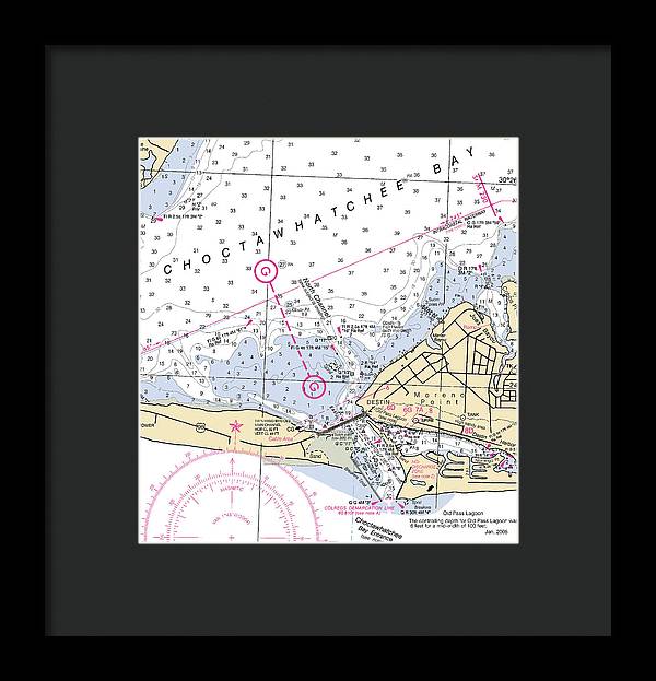 Destin-florida Nautical Chart - Framed Print