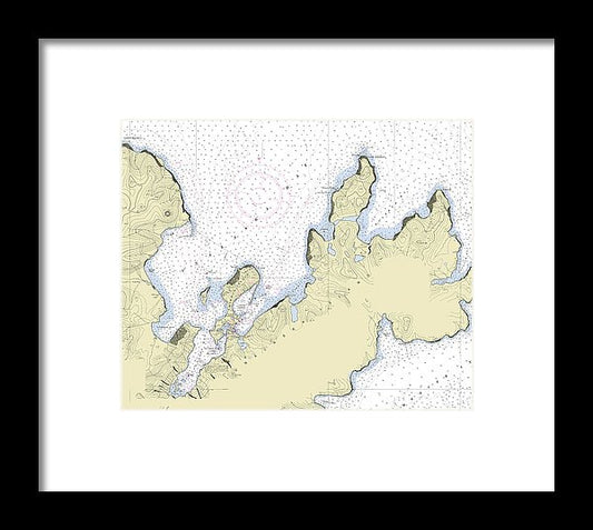 Dutch Harbor Alaska Nautical Chart - Framed Print