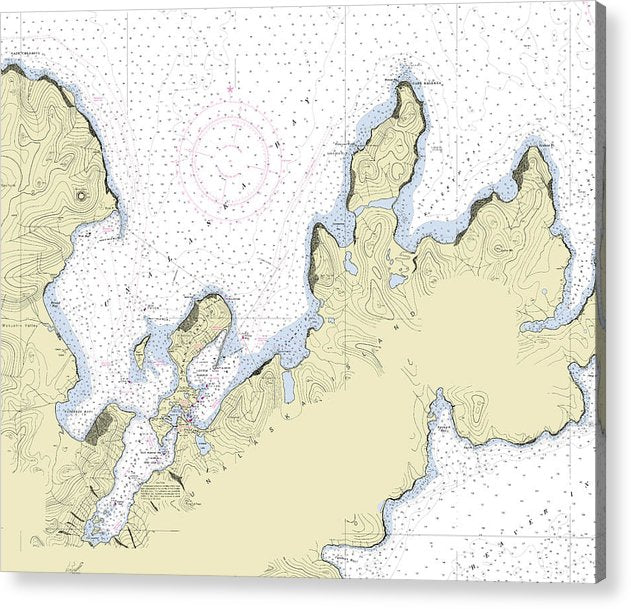 Dutch Harbor Alaska Nautical Chart  Acrylic Print