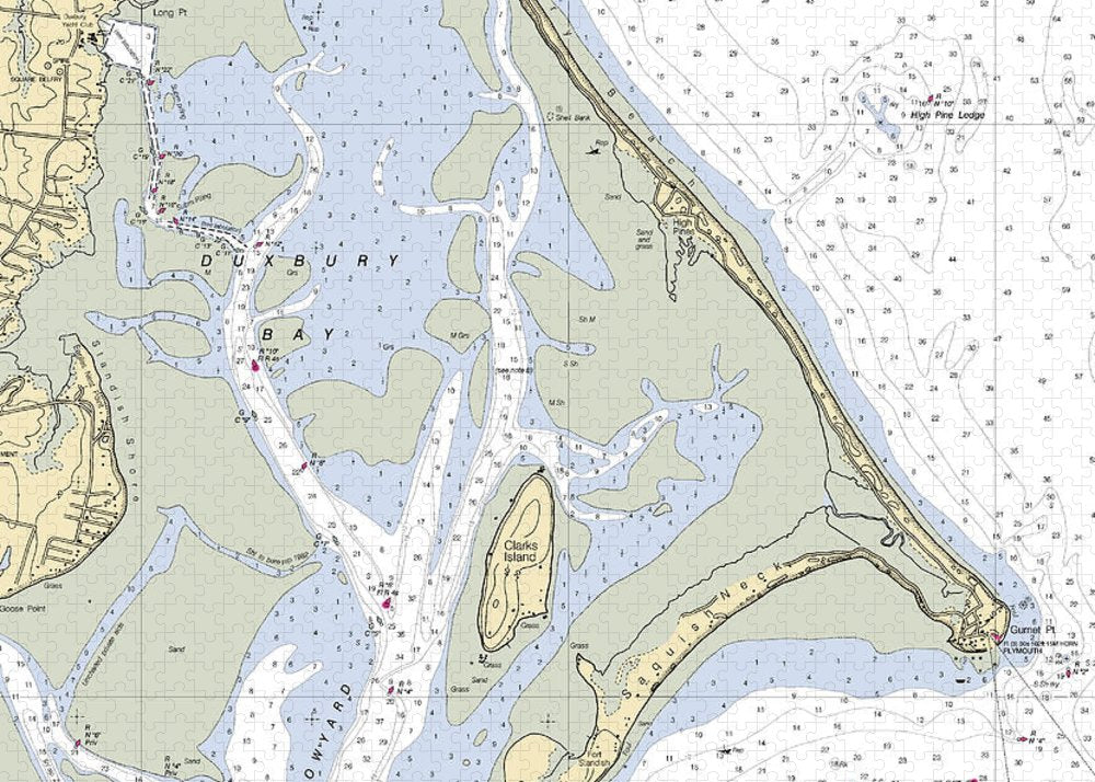 Duxbury Bay-massachusetts Nautical Chart - Puzzle